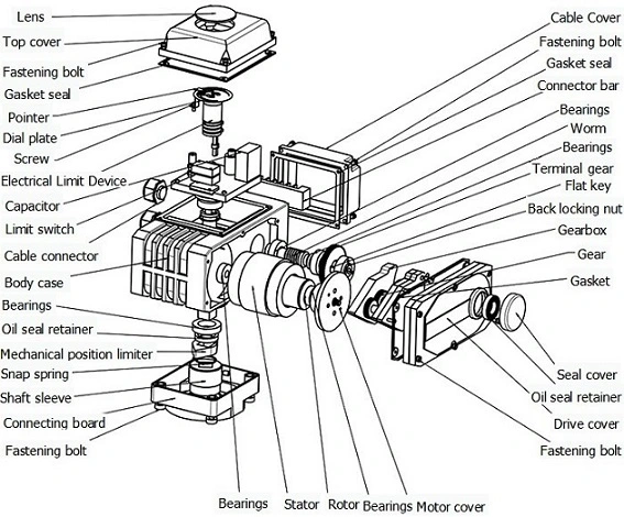 Part Turn Electric Actuator for Control Valve with Optional Contact Signal Feedback